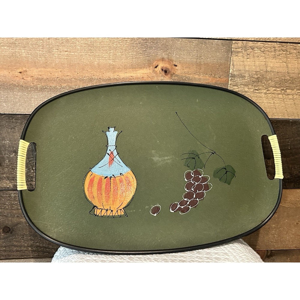 MCM decorative serving tray w/grapes & wine Japan .................u